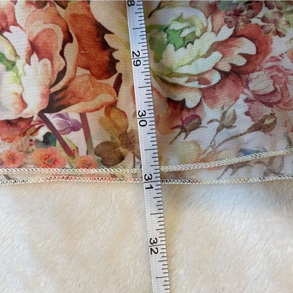 Boho Crochet Lace & Floral Print Halter Dress SZ SM Flowy Summer Festival Dress - Picture 7 of 7